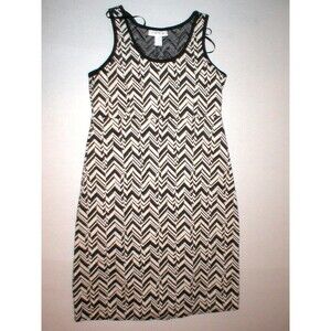 New Womens Maternity Dress Motherhood Black Small White Chevron Nice S